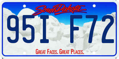 SD license plate 95IF72