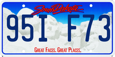 SD license plate 95IF73