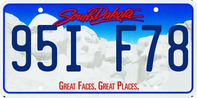 SD license plate 95IF78