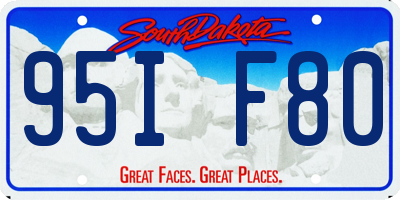 SD license plate 95IF80