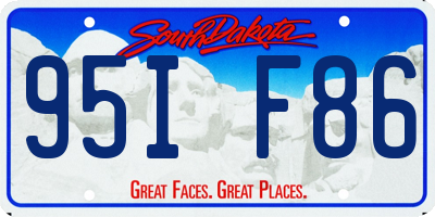 SD license plate 95IF86
