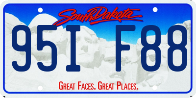 SD license plate 95IF88