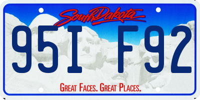 SD license plate 95IF92