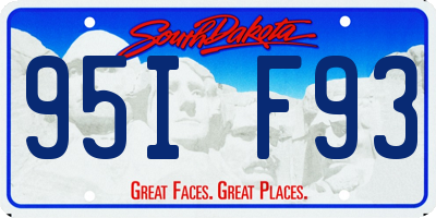 SD license plate 95IF93