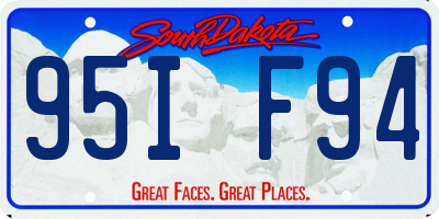 SD license plate 95IF94