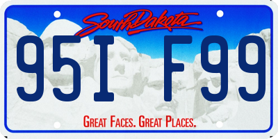 SD license plate 95IF99