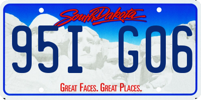 SD license plate 95IG06