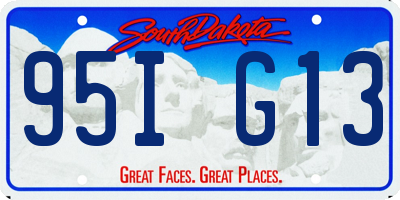 SD license plate 95IG13
