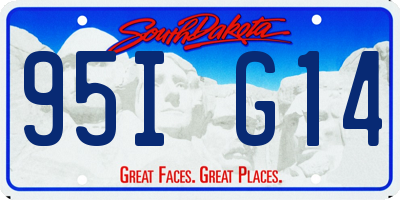 SD license plate 95IG14
