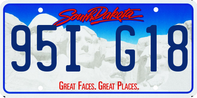 SD license plate 95IG18