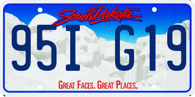 SD license plate 95IG19