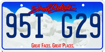 SD license plate 95IG29