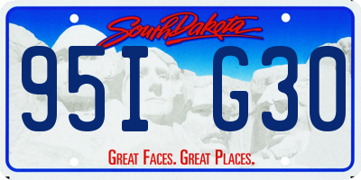 SD license plate 95IG30
