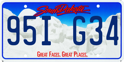 SD license plate 95IG34