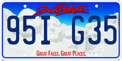 SD license plate 95IG35