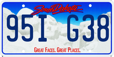 SD license plate 95IG38