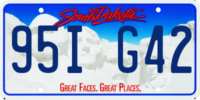 SD license plate 95IG42