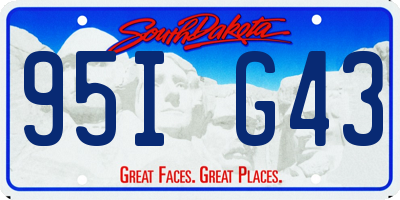 SD license plate 95IG43
