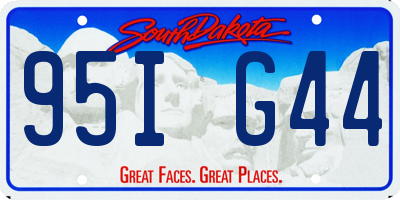 SD license plate 95IG44