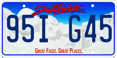 SD license plate 95IG45