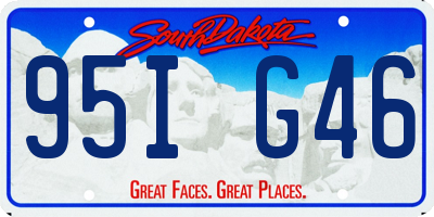 SD license plate 95IG46