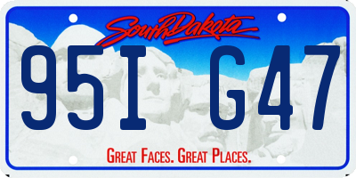 SD license plate 95IG47