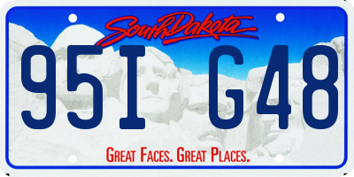 SD license plate 95IG48