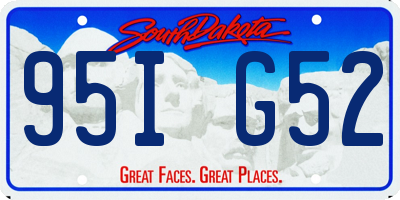 SD license plate 95IG52