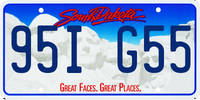 SD license plate 95IG55