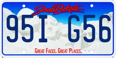 SD license plate 95IG56