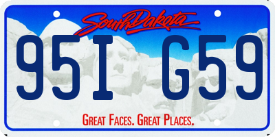 SD license plate 95IG59