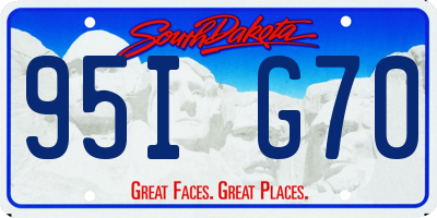 SD license plate 95IG70
