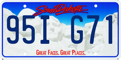 SD license plate 95IG71