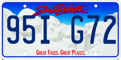 SD license plate 95IG72