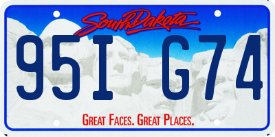 SD license plate 95IG74
