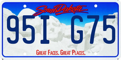 SD license plate 95IG75