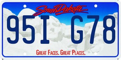 SD license plate 95IG78