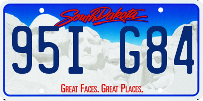 SD license plate 95IG84