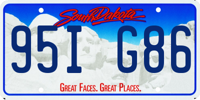 SD license plate 95IG86