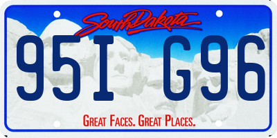 SD license plate 95IG96