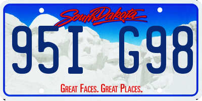 SD license plate 95IG98