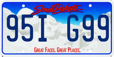 SD license plate 95IG99