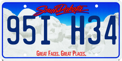 SD license plate 95IH34