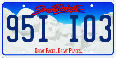 SD license plate 95II03