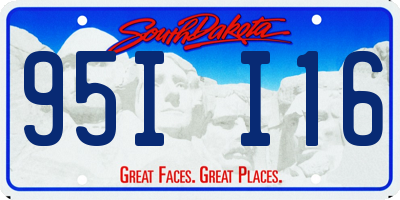 SD license plate 95II16