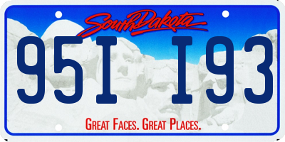 SD license plate 95II93