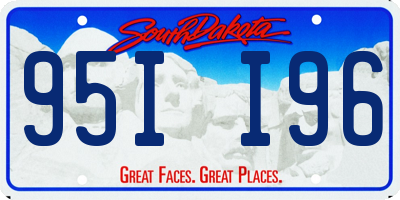 SD license plate 95II96