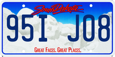 SD license plate 95IJ08