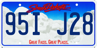 SD license plate 95IJ28