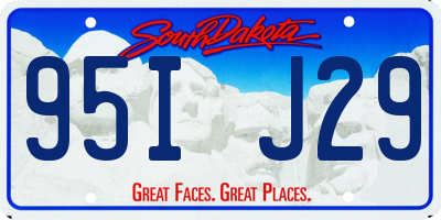 SD license plate 95IJ29